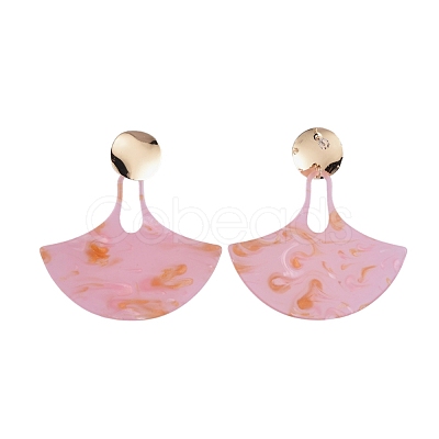 Cellulose Acetate(Resin) Dangle Stud Earrings EJEW-JE04076-05-1