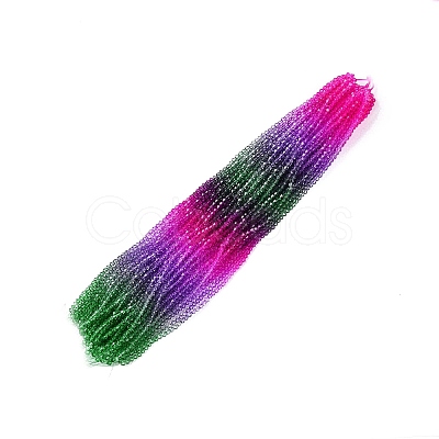 Gradient Color Baking Painted Glass Bead Strands DGLA-A039-T4mm-A09-1