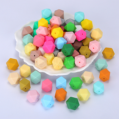 Hexagonal Silicone Beads SI-JX0020A-104-1