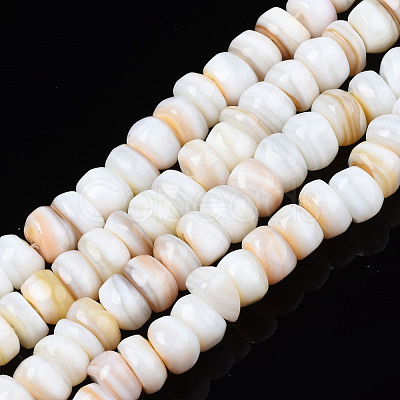 Natural Trochid Shell/Trochus Shell Beads Strands SHEL-S258-081-A01-1