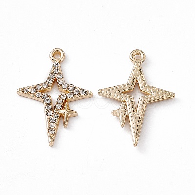 Alloy Rhinestone Pendants PALLOY-P287-08LG-1