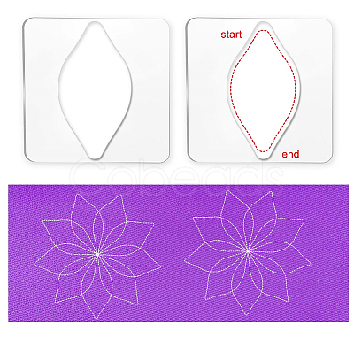 Acrylic Earring Handwork Template TOOL-WH0153-010-1