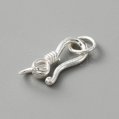 925 Sterling Silver S-Hook Clasps FIND-WH0114-71B-1