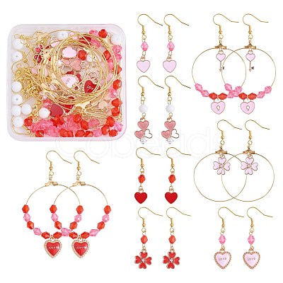 DIY Valentine's Theme Earrings Making Kit DIY-SZ0009-33-1