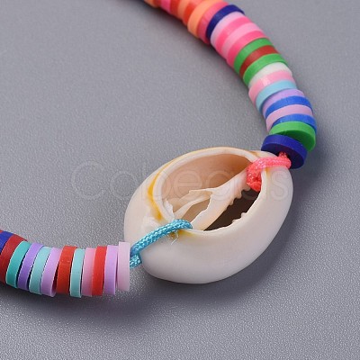 Handmade Polymer Clay Heishi Beads Kids Braided Bracelets BJEW-JB04317-1