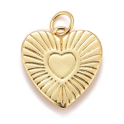 Rack Plating Real 18K Gold Plated Brass Pendants KK-E260-01G-Z-1