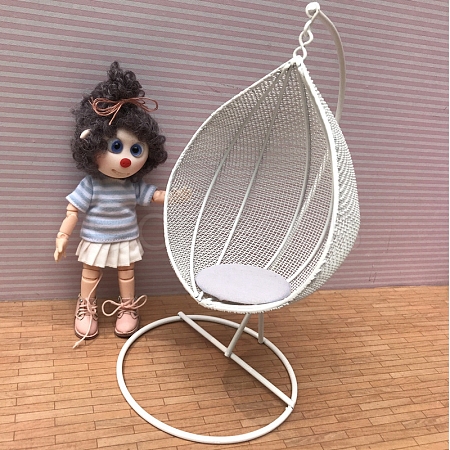 Miniature Iron Swing Hanging Basket Rocking Chairs PW-WG97864-01-1
