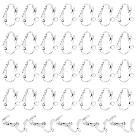 Unicraftale 50Pcs 304 Stainless Steel Clip-on Earrings Findings STAS-UN0041-08-1