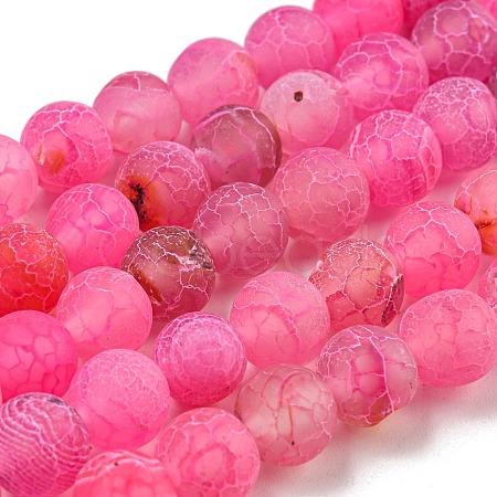 Natural Weathered Agate Beads Strands X-G-G589-8mm-10-1