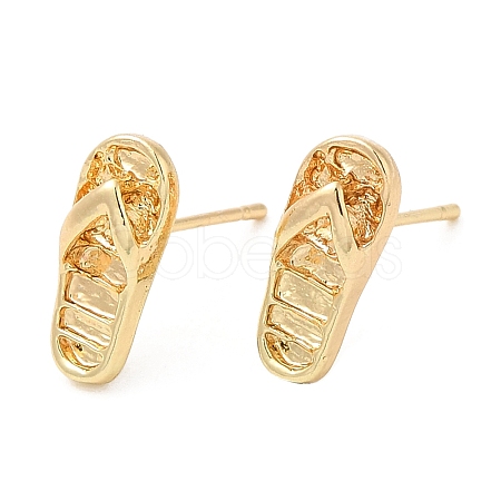 Flip Flops Alloy Stud Earrings for Women PALLOY-Q447-01LG-1