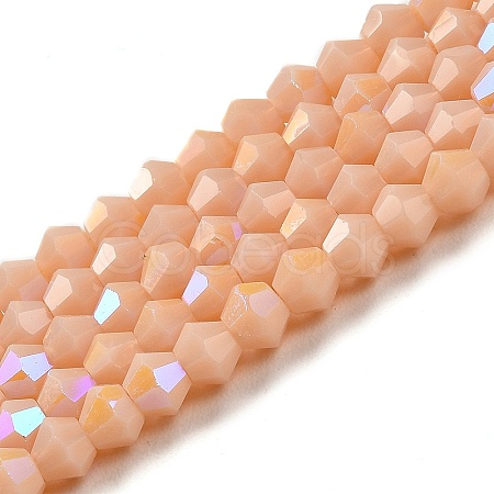 Opaque Solid Color Imitation Jade Glass Beads Strands GLAA-F029-P4mm-D06-1