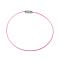 Steel Wire Bracelet Cord DIY Jewelry Making, with Brass Screw Clasp, Pink, 225x1mm