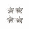 Tibetan Style Alloy European Beads Rhinestone Settings, Cadmium Free & Lead Free, Starfish, Antique Silver, Fit For 0.6mm Rhinestone, 12.5x12.5x6mm, Hole: 4.5mm, about 640pcs/1000g