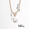 Elegant Pearl Pendant with Shiny Diamond Chain Necklace Jewelry for Women, 15.75 inch(40cm)