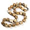 Natural Picture Jasper Nuggets Beaded Necklaces for Women Men, 20.08~21.26 inch(51~54cm)