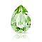 Preciosa&reg MAXIMA Crystal Fancy Stones, Czech Crystal, 435 16 301 Baroque Pear, Dura Foiling, 50520 Peridot, 14x10mm