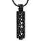 Stainless Steel Pendant Necklaces, Urn Ashes Necklaces, Column, Black, 21.65 inch(55cm)