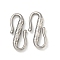 Non-Tarnish 304 Stainless Steel S-Hook Clasps, Double Snap Hook, Stainless Steel Color, 22.5x9.5x3mm, Hole: 9x3.5mm