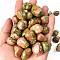 Natural Unakite Healing Stones, Oval Stones, Pocket Palm Stones for Reiki Balancing, 15~20mm, 50g/set