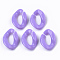 Opaque Acrylic Linking Rings, Quick Link Connectors, For Jewelry Curb Chains Making, Twist, Orchid, 19x13x4mm, Inner Diameter: 5x9mm, about 1250pcs/500g