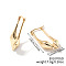 Elegant and Versatile Brass Teardrop Hoop Earrings for Western Fashionistas, Golden, 28x15mm