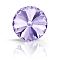 Preciosa&reg MAXIMA Crystal Round Stones, Czech Crystal, Bicone(436 11 177 Rivoli), Dura Foiling, 20310 Violet, SS39(8.15~8.4mm)