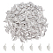 Unicraftale 400Pcs 304 Stainless Steel Charms, Leaf, Stainless Steel Color, 14x6x0.5mm, Hole: 0.8mm