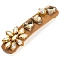 Alloy & Glass Rhinesttone Alligator Hair Clips, Claw Hair Clips, Hair Accessories for Women & Girls, Chocolate, 80x20mm