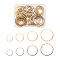 Craftdady 64Pcs 8 Styles 304 Stainless Steel Linking Ring, Ring, Golden & Stainless Steel Color, 8pcs/style