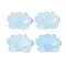 Baking Paint Glass Beads, Lotus, Light Sky Blue, 15.5x20.5x7.5mm, Hole: 1.2mm