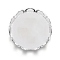 304 Stainless Steel Cabochon Settings, Lace Edge Bezel Cups, Flat Round, Silver, Tray: 15mm, 16x3mm