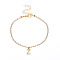 Fashionable and Creative Rhinestone Anklet Bracelets, English Letter Z Hip-hop Creative Beach Anklet for Women, Golden