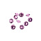 Glass Rhinestone Cabochons, DIY Accessories for Jewelry Pendant Making, Birthstone Color Style Rhinestone, Diamond Shape, Light Amethyst, 4mm, 20pcs/bag