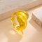 Resin Finger Rings for Women, Gold, Inner Diameter: 17mm