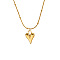 Fashionable Ladies Stainless Steel Heart Pendant Necklace, Real 18K Gold Plated