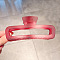 Rectangle Plastic Claw Hair Clips, Hair Accessories for Women & Girls, Cerise, 130mm