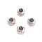 Non-Tarnish 201 Stainless Steel Beads, Round, Stainless Steel Color, 3x2.5mm, Hole: 1.5mm