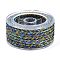 12-Ply Braided Nylon Cord, for Jewelry Making, Round, Blue, 5mm, about 8.75 Yards(8m)/Roll