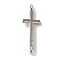 Rack Plating Brass Religion Cross Connector Charms Links, Cadmium Free & Lead Free, Long-lasting Plated, Platinum, 26x9.5x3.5mm, Hole: 1.5mm