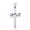 Non-Tarnish 304 Stainless Steel Pendants, For Easter, Cross with Word Jesus, Stainless Steel Color, 31x17x2.2mm, Hole: 8x4mm