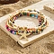 Glass Seed Beads Anklets Sets, Colorful, Inner Diameter: 2-3/8 inch(6cm), 6pcs/set