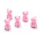 Opaque Acrylic Kitten Beads, Cat, Pink, 14.5x8.5x9.5mm, Hole: 2.5mm, about 860pcs/500g