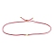 Nylon Cords Necklace Making, with Golden Brass Findings, Long-Lasting Plated, Pink, 22~22.8 inch(56~58cm), Hole: 1.7mm