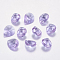 Faceted Glass Rhinestone Pendants, Imitation Austrian Crystal, teardrop, Violet, 24x12x6.5mm, Hole: 1.5mm