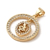 Brass Micro Pave Cubic Zirconia Pendants KK-R162-032B-G-2