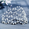 Imitation Pearl Hair Net Crown Headband PW-WGE79BF-01-2