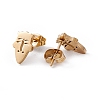 304 Stainless Steel Tiny Hollow Out Clown Face Stud Earrings for Women STAS-A065-03G-2