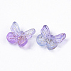 Two Tone Transparent Spray Painted Glass Charms GLAA-N035-08A-G01-3