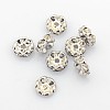 Brass Rhinestone Spacer Beads X-RB-A014-L8mm-01P-1