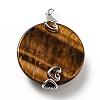 Natural Tiger Eye Pendants G-D473-04P-01-2